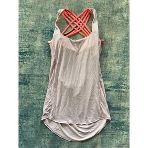 Lululemon Wild Tank Heathered Pretty Purple Bleacher Stripe White Iris Flower 4